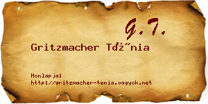 Gritzmacher Ténia névjegykártya